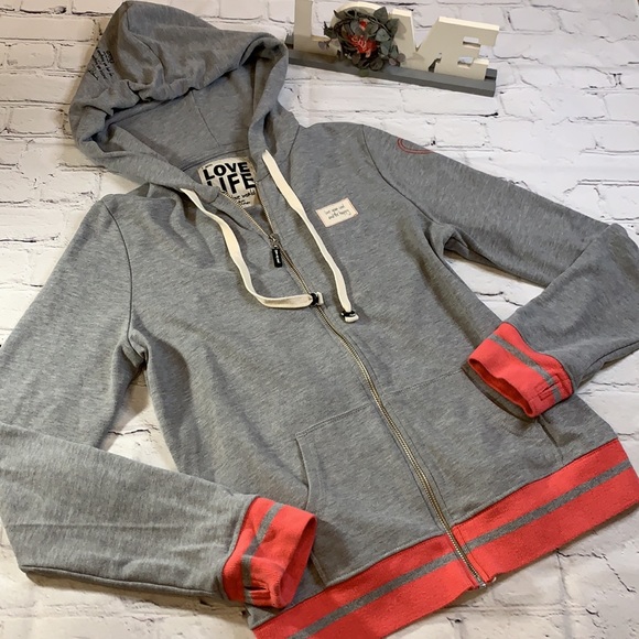 *SOLD* Peace Love World Hooded Jacket - Picture 2 of 13